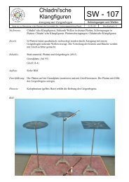 Klangfiguren SW-107 - Vorlesungssammlung Physik der Universität ...