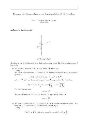 Lösung zum Übungsblatt