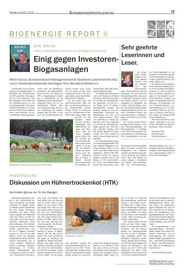 Einig gegen Investoren- Biogasanlagen - Bioenergie-Region ...