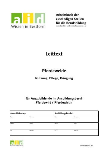 aid-Leittext: Pferdeweide