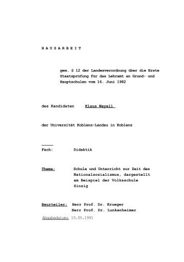 Schule in der Nazizeit(pdf) - Avete@khabs.de