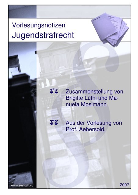 Jugendstrafrecht - Studentenverbindung Concordia Bern