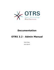 Documentation OTRS 3.2 - Admin Manual