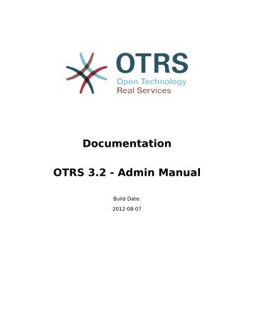 Documentation OTRS 3.2 - Admin Manual