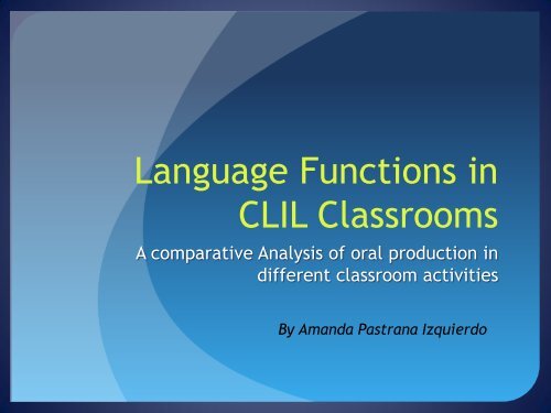 The use of interpersonal language in CLIL - Ichm.org