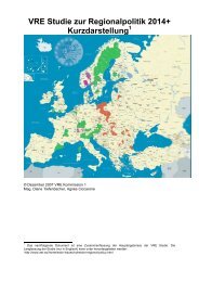 VRE Studie zur Regionalpolitik 2014+ Kurzdarstellung 1