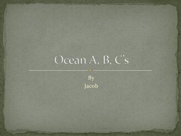 Ocean A, B, C's - My Class