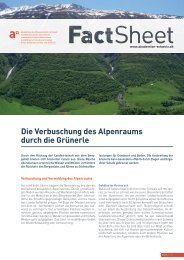 Die Verbuschung des Alpenraums durch die Grünerle - SCNAT