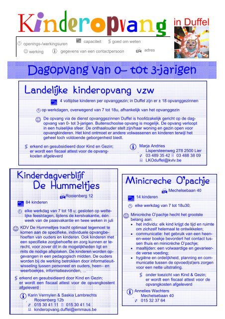 brochure kinderopvang - Gemeente Duffel