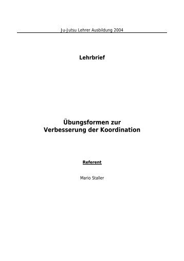 Verbesserung der Koordination - TSV Weikersheim