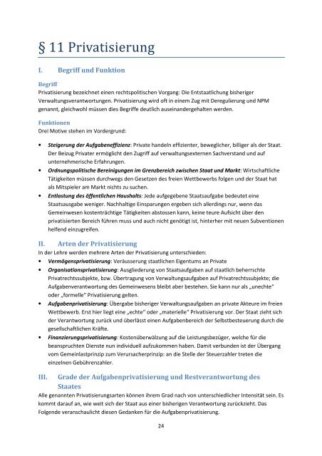 Zusammenfassung Verwaltungstrecht FS 2013 - Studentische ...