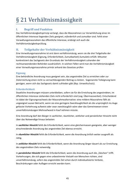 Zusammenfassung Verwaltungstrecht FS 2013 - Studentische ...