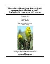 Fitness effects of inbreeding and outbreeding on golden paintbrush ...