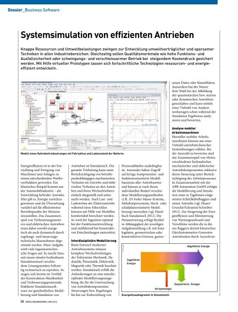 Systemsimulation von effizienten Antrieben - SWISS ENGINEERING ...