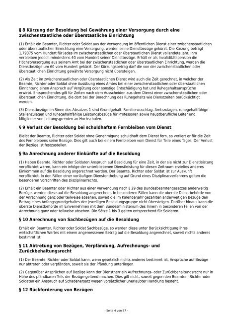 Bundesbesoldungsgesetz - Eureka24.de