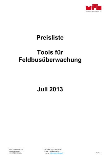 PL_Feldbus_Tools - WITO Automation AG