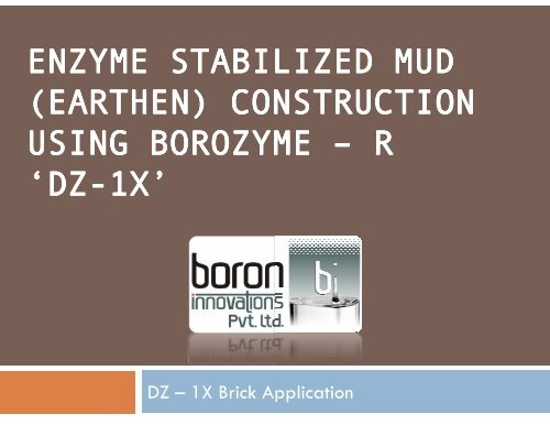 ENZYME STABILIZED MUD (EARTHEN) CONSTRUCTIO ... - Imimg