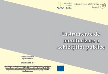Instrumente de monitorizare a achiziţiilor publice - Institutul Român ...