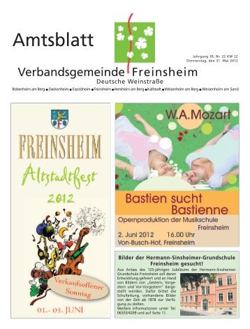 Amtsblatt - Verbandsgemeinde Freinsheim