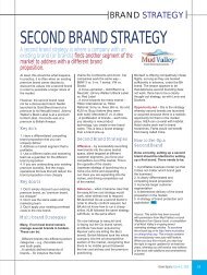 SECOND BRAND STRATEGY - Brand Equity Magazine