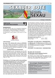 SEXAUER BOTE - test.sexau.de - Sexau