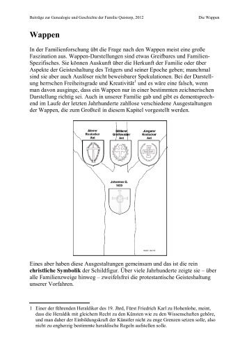 Wappen - Familie v. Quistorp