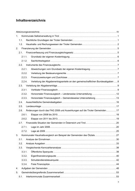 Working Paper 2010 - Kommunales Haushaltsmanagement - eDoc