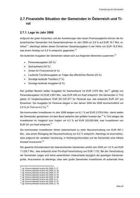 Working Paper 2010 - Kommunales Haushaltsmanagement - eDoc