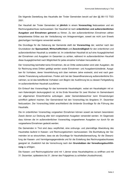 Working Paper 2010 - Kommunales Haushaltsmanagement - eDoc