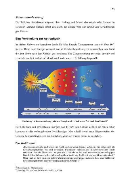 Aufbereitung der CERN - Masterclass für die Durchführung an ...