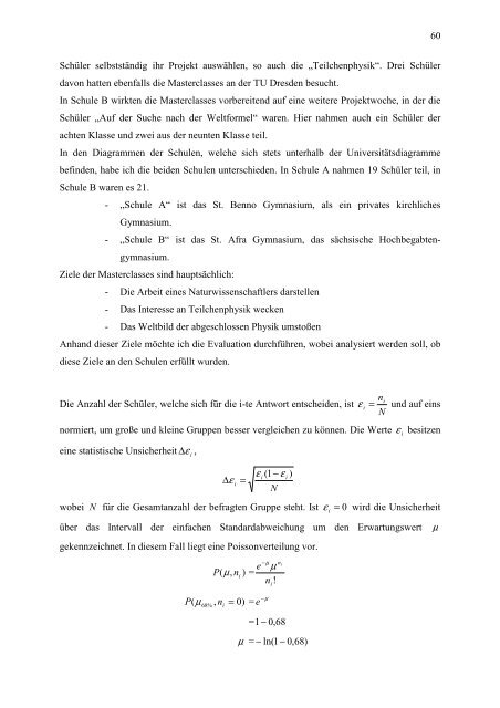 Aufbereitung der CERN - Masterclass für die Durchführung an ...