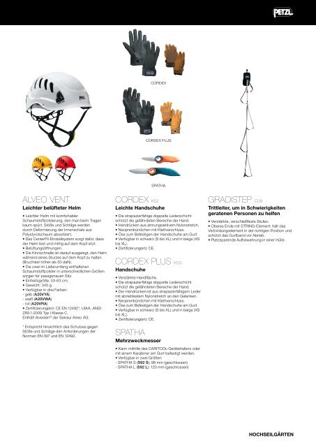 Petzl Hochseilgarten Broschüre 2013 PDF herunterladen - Krah.com