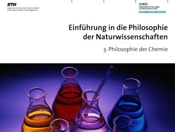 5. Philosophie der Chemie Teil 1 - Professur für Philosophie