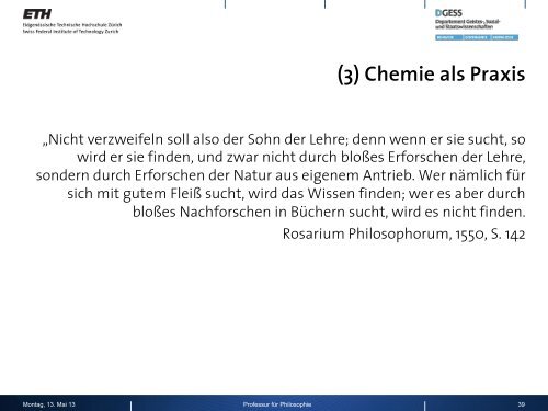 5. Philosophie der Chemie Teil 1 - Professur für Philosophie