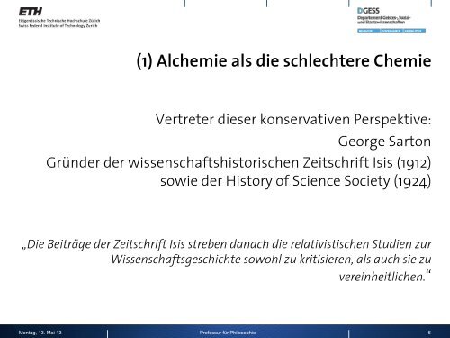 5. Philosophie der Chemie Teil 1 - Professur für Philosophie