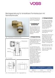 Montageanleitung für einstellbare Formteilstutzen mit ... - VOSS