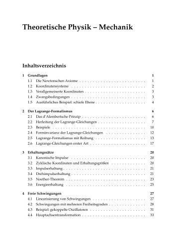 Theoretische Physik – Mechanik - HU Berlin