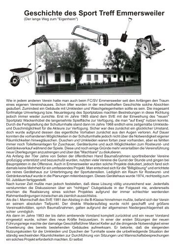 Geschichte des Sport Treff Emmersweiler - Sportverein Emmersweiler