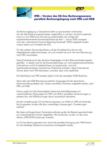 Parallele Rechnungslegung Nach Ifrs Und Hgb It Service Koln