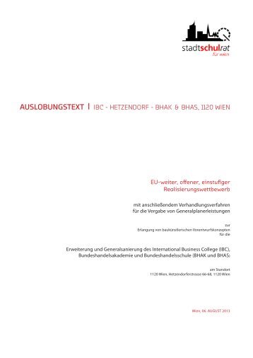 auslobungstext - Architekturwettbewerb.at