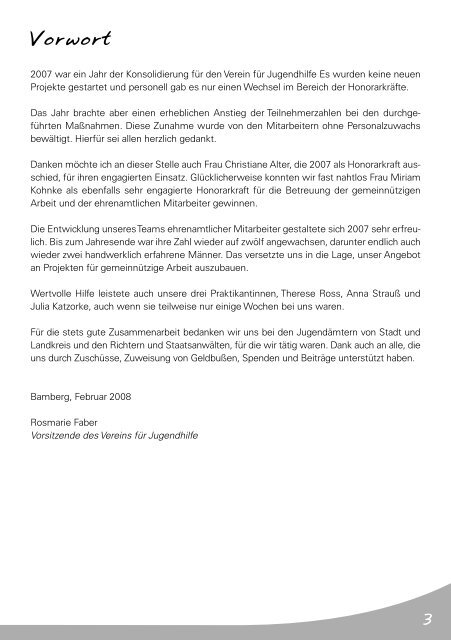 Jahresbericht - Verein für Jugendhilfe eV