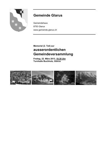 Memorial zweiter Teil (31 Seiten) [PDF, 4.00 MB] - Gemeinde Glarus ...