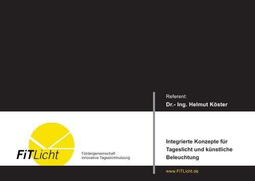 Dr.- Ing. Helmut Köster - Fördergemeinschaft Innovative ...
