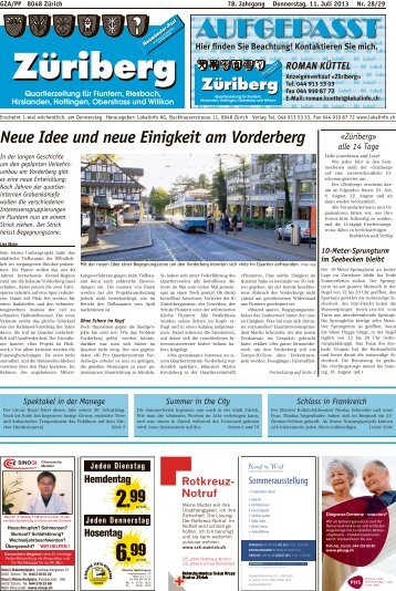Neue Idee und neue Einigkeit am Vorderberg - Lokalinfo AG