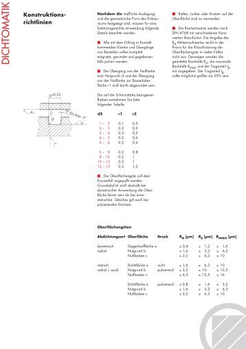 Konstruktionsrichtlinien (PDF, 106 Kbyte) - Dichtomatik