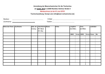 Meldebogen - RMZ von den Lueer-Schweinchen
