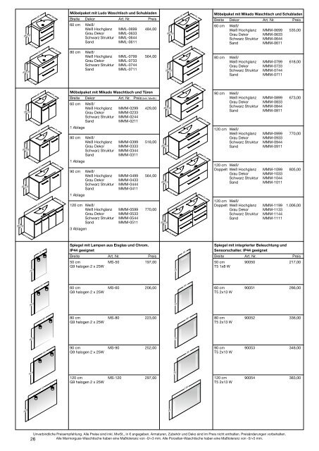 PDF-Produktinformationen - Badmoebeldirekt.de