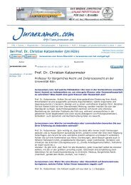 €Bei Prof. Dr. Christian Katzenmeier (Uni Köln) Prof. Dr. Christian ...