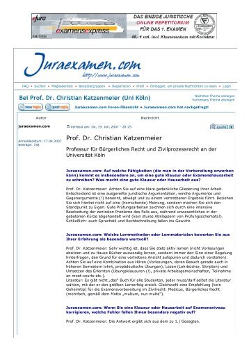 €Bei Prof. Dr. Christian Katzenmeier (Uni Köln) Prof. Dr. Christian ...