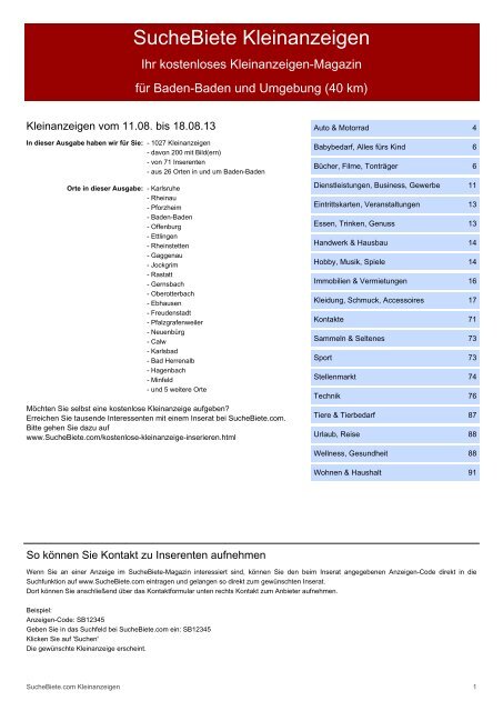 den Kleinanzeiger ohne Bilder - herunterzuladen Kostenlose